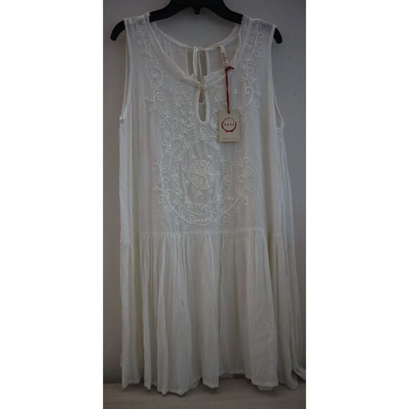 Anthropologie RAGA Women's Sz S White Sheer Love Short Dress - Picture 12 of 12